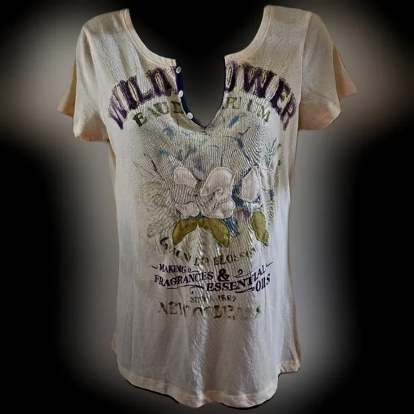 Lucky Brand Spit Neck Tee - Picture 1 of 3